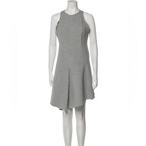 Derek Lam 10 Crosby Scuba Dress Sleeveless Asymmetrical Fit Flare Grey Size 4